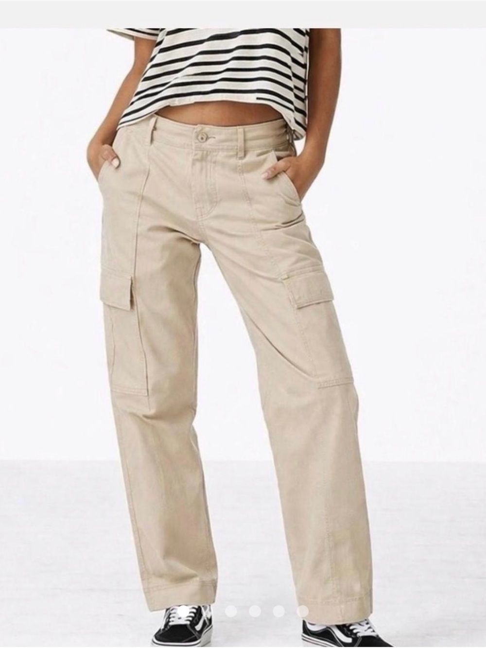 Abercrombie & Fitch Khaki Straight-Leg Cargo Pants